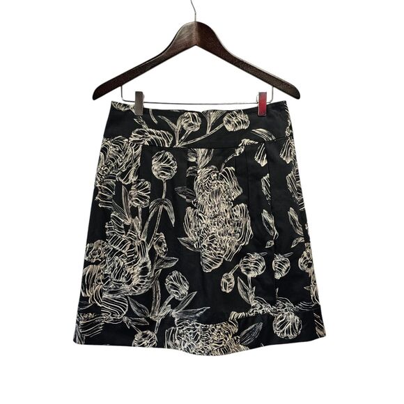 Anthropologie‎ LEIFSDOTTIR  Floral POPPY BLOSSOM Lace-Hem Skirt 4 - Picture 1 of 6